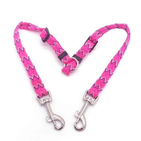 

two dogs leash double twin lead walking pets cats dual couple dog leashes nylon v shape for cat accessories collars &