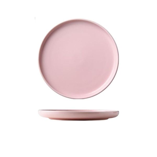 

dishes & plates nordic ceramic tableware creative dish 8-inch matte glaze tray western home plate steak salad