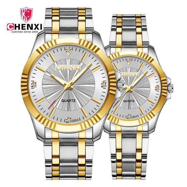 

wristwatches watch chenxi brand lovers business men's women's steel belt, Slivery;brown