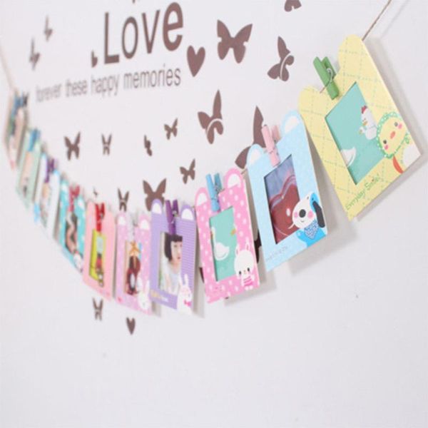 

frames and mouldings 3 inch cartoon paper po frame 10pcs/set picture baby handprint vintage hang on the wall show