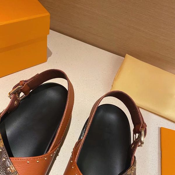 

luxury design ladies sandals buckle fashion casual outdoor daily, Black