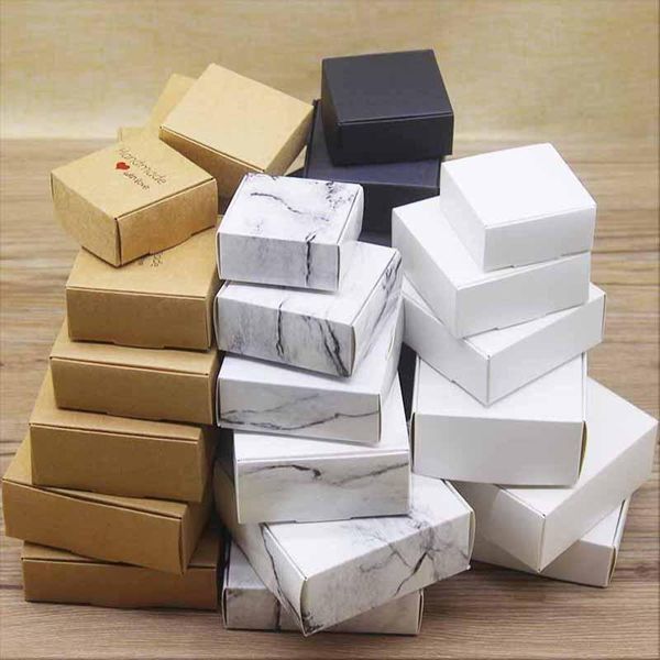 

gift wrap 10pcs kraft paper candy box cardboard marbling style handmade diy favor and package home christmas party wedding decoration