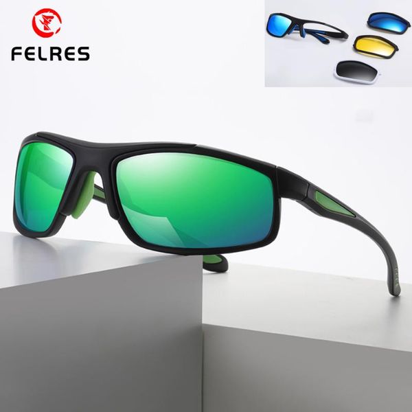

sunglasses felres sport polarized detachable frame for men women outdoor driving cycling fishing coating glasses f3027, White;black