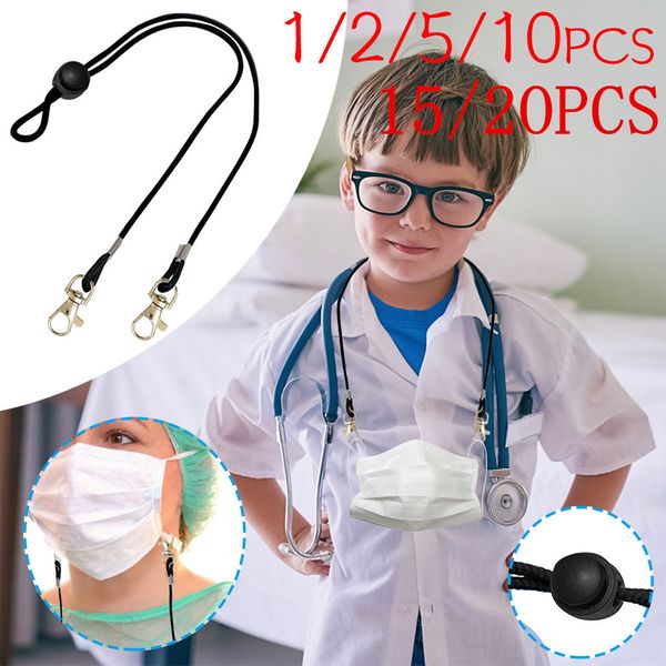 

1/2/5/10/15/20 buckle adjustable length elastic band cable face mask buckle elastic safety cord convenient diy mask holder