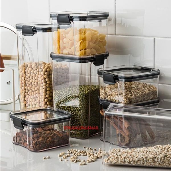 

stackable kitchen sealed jar plastic storage box multigrain tank dried fruit tea containers bottles & jars