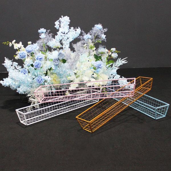 

party decoration wedding home decor iron grid flower slot arrangement row props
