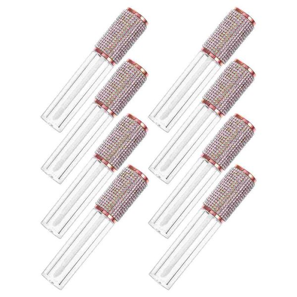 

storage bottles & jars 12pcs refillable diamonds empty lip gloss tube diy bottle