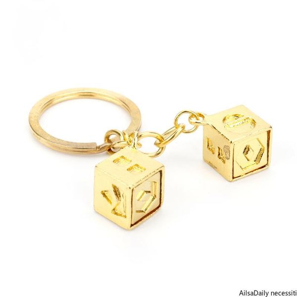 

dhl100pcs metal keychain dice chain, small wedding gifts, travel souvenirs party favor