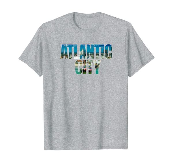 

Atlantic City NJ Souvenir Gift Ocean Amusement Casino Beach T-Shirt, Mainly pictures