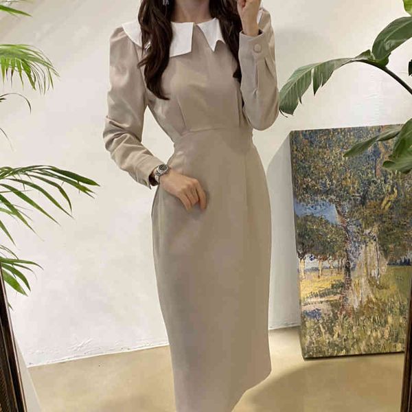 

casual dresses french style spring autumn women's dress a-line office lady eleagnt lace-up slim fashion in1q, Black;gray