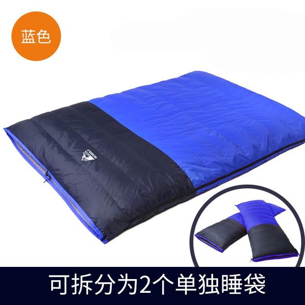 

hewolf sleeping bag outdoor double down thickening winter camping duck indoor travel filthy can divide into two bags