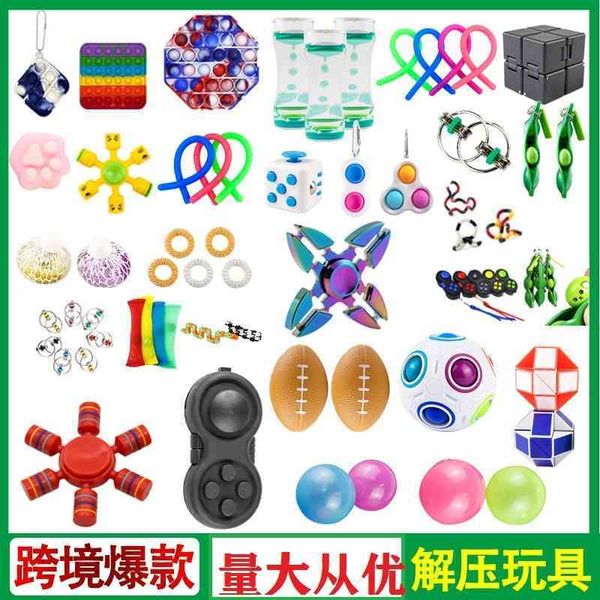 

release pressure squeeze set to relieve irritability and anxiety rubik's cube dice toy