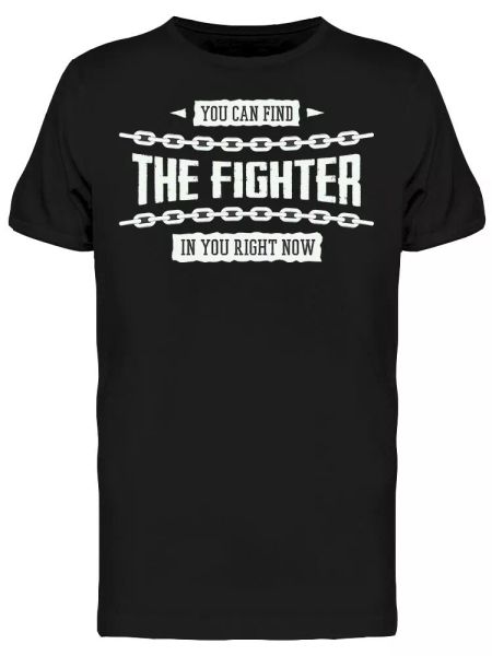

you can fing the figther in you tee men's -image by shutterstock, White;black