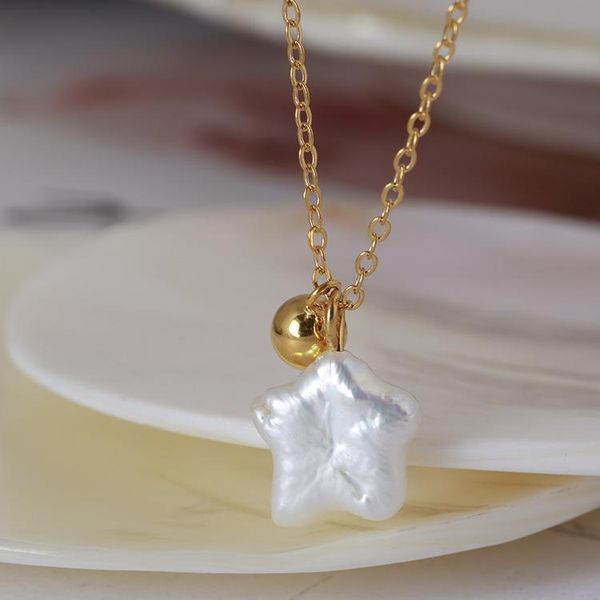 

chains european and american trendy jewelry wholesale simple baroque natural opposite xingx pearl necklace for women, Silver