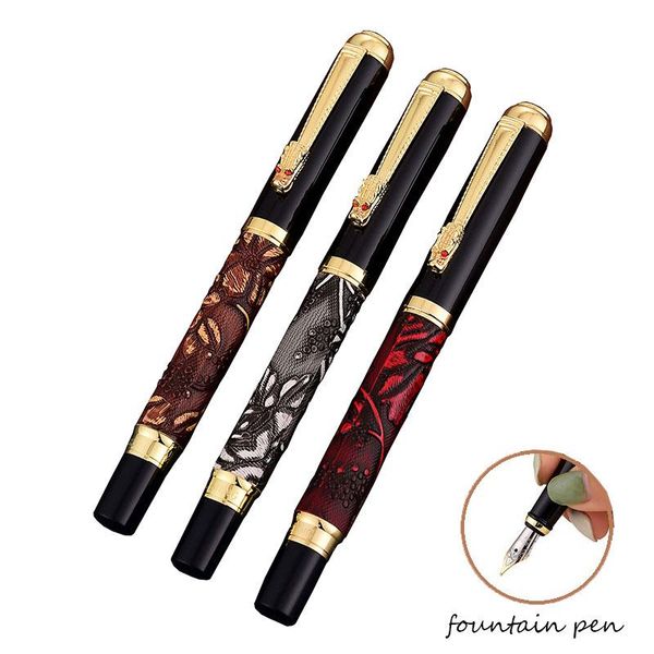 

fountain pens business office leather pen fashion gentleman writing smooth conference school gift student