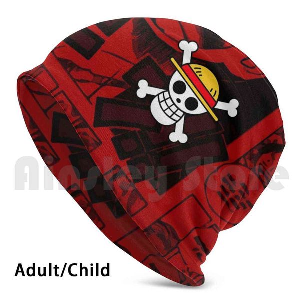 One Piece Mouth Beanie Anime Berretti Pullover Cap Confortevole Anime Manga One Piece Pirate King Pirates King Rufy Y21111