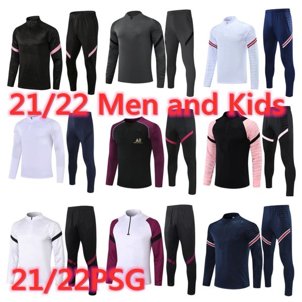 

20 21 22 soccer survetement tracksuit mbappe sergio ramos icardi jacket futbol men long sleeves kit sets hommes sportswear training suits, Gray