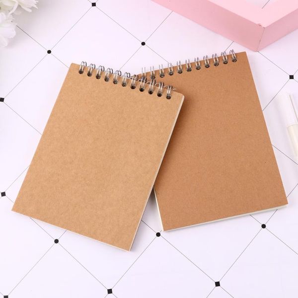 

kraft notebook diary journal writing for students office school notepads, Purple;pink