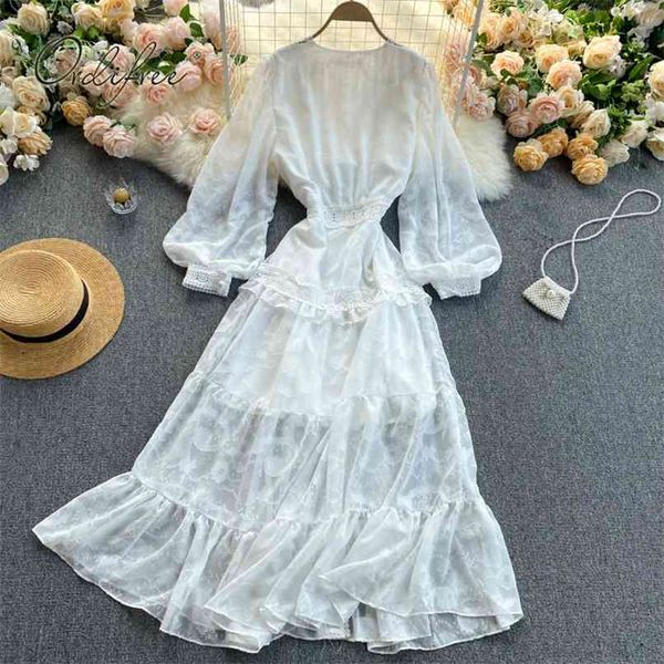 

summer women white beach maxi dress lace crochet ruffle vintage vacation party long 210513, Black;gray