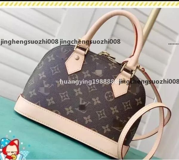 

gglvlouisvuttonyslvitton women leather female bags classic old flower alma bb shell bag single sho8250, Red;black