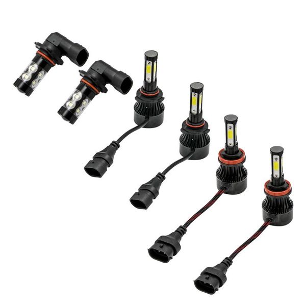 

car headlights led headlight hi/lo + fog light bulbs combo for f-150 2021 6000k