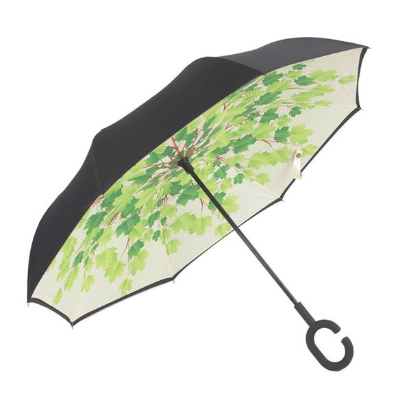 

umbrellas avoid holding reverse umbrella double layer inverted windproof rain straight car