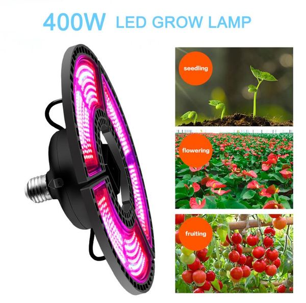 

100/200/300/400w led grow light panel full spectrum phyto lamp e27 e26 for flowers plants tent warm white lights