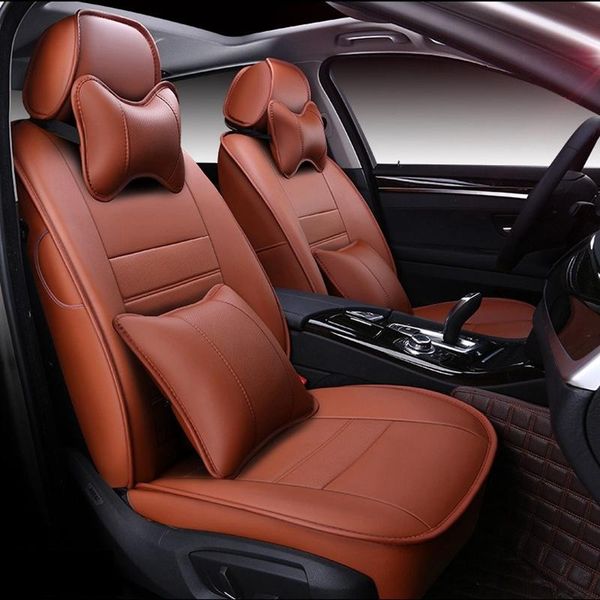 

dingdian brand 100% perfect fit custom special leather front+rear full set car seat cover auto styling accessories covers