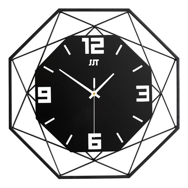 

black nordic wall clock modern design metal creativity living room decoration watch home decor quartz undefined gift clocks