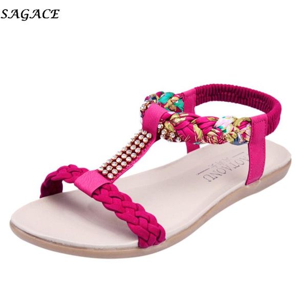 

summer shoes gladiator sandals women flat fashion comfortable ladies casual beach sandalias mujer, Black