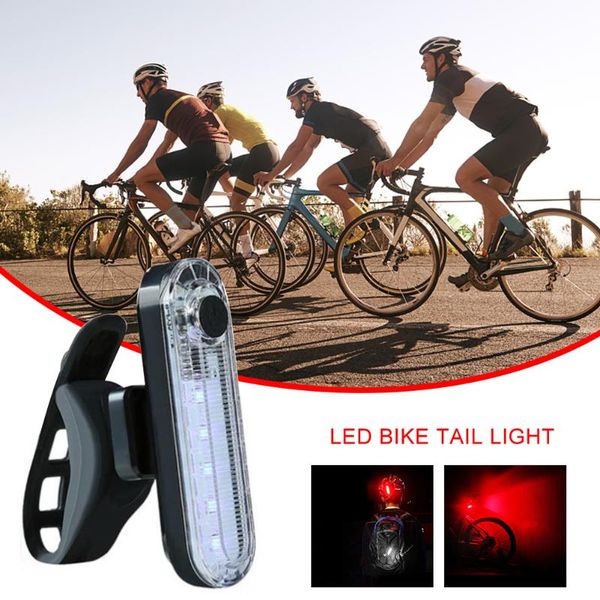 

bike lights adjustable strap outdoor cycling safety plastic led tail light 4 modes rear easy install usb rechargeable bright warning