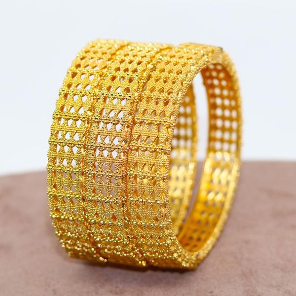 

bangle 4 pçs/lote 24k arábia saudita dubai pulseiras para as mulheres pulseira áfrica habesha etíope da cor do o, Black