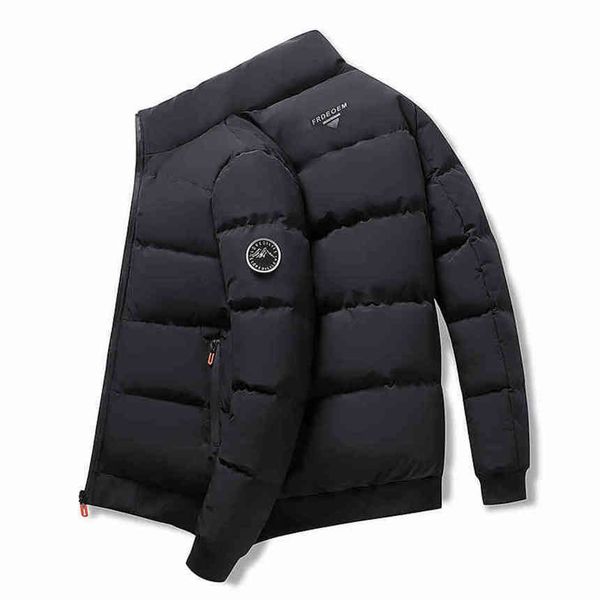 

cotton men's down jacket, high collar casual, popular in autumn and winter, 2021, Black