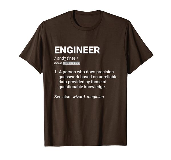 

engineer definition | geeky engineering t-shirt, White;black