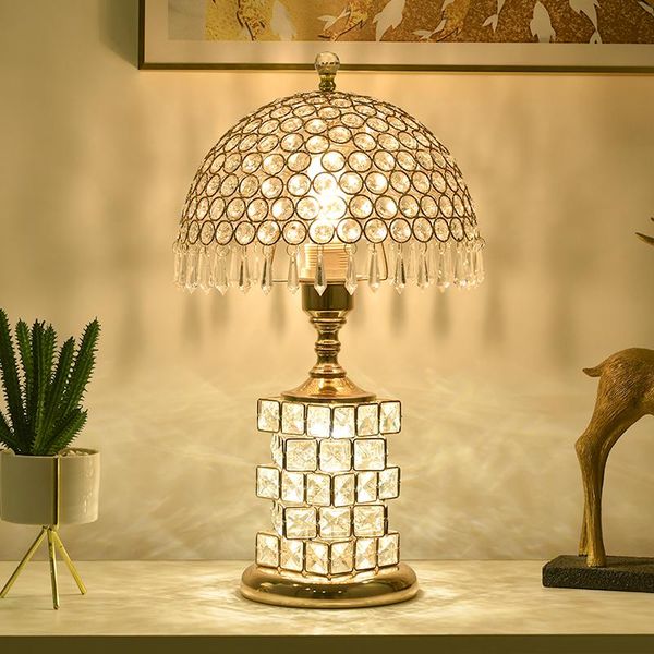 

pendant lamps crystal table lamp bedroom light luxury romantic european family warm marriage simple modern room bedside