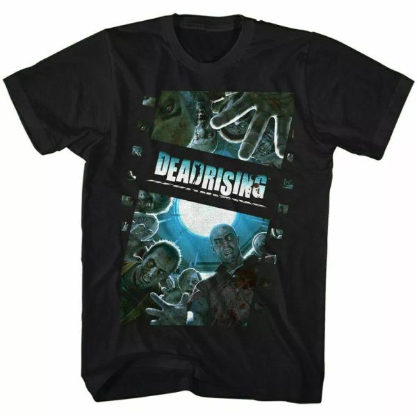 

dead rising zombie film t shirt licensed video gaming tee black, White;black