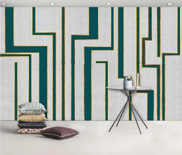 

wallpapers ainyoousem modern golden relief line sofa tv background wall papier peint papel de parede wallpaper 3d stickers
