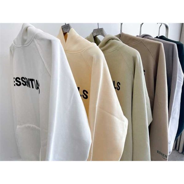 

hoodie21ss fog ess plush loose pullover hoodie oversize lovers, Black