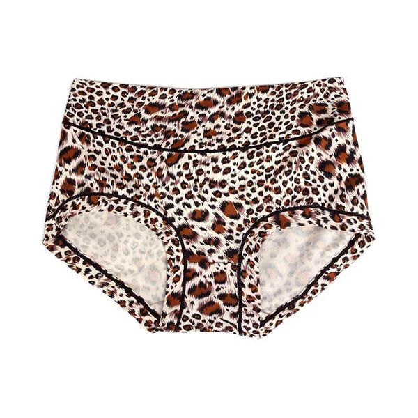 

bamboo fiber leopard women panties large size high waist silky seamless underwear breathable cotton crotch women's briefs, Black;pink