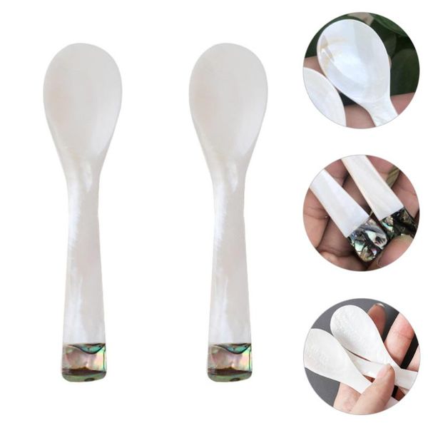 

spoons 2pcs delicate shell scoop ice cream chic coffee spoon cake