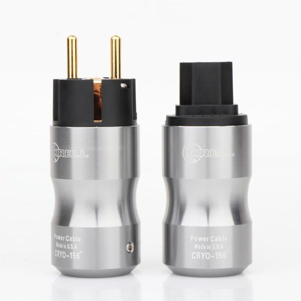 

smart power plugs krell 24k gold plated europe standard male mains ac plug audio hifi european famale supply socket