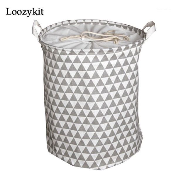 

storage baskets loozykit large laundry bag clothes home print bags kids toy household folding basket1