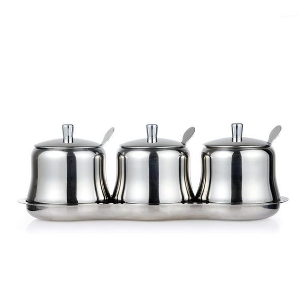 

storage bottles & jars 304stainless steel condiment spherical spice set salt pepper shakers seasoning sprays cooking kitchen tool cereal dis