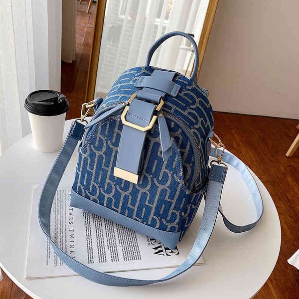 

65% off factory wholesale canvas backpack women's fashion small backpack versatile single shoulder messenger bag 690