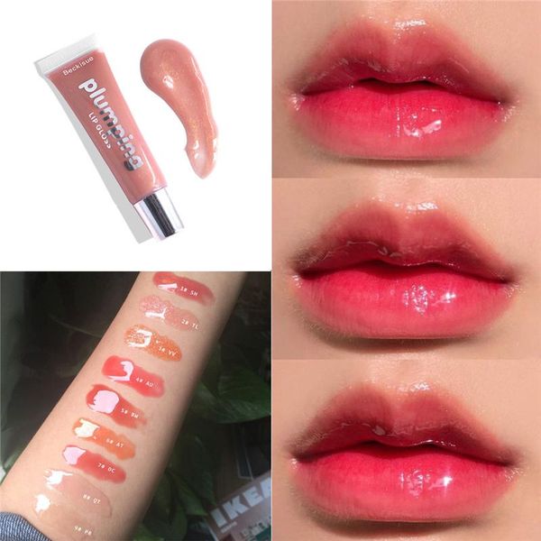 

lip gloss 9 colors moisturizing plumping lipgloss makeup plumper glitter nutritious liquid lipstick cherry mineral oil clear cosmetics