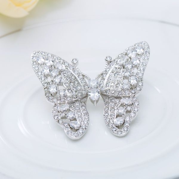 

fashion versatile trend jewelry drunk butterfly brooch can be worn in any party place, Gray