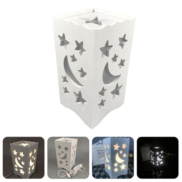 

candle holders 1pc stars and moon hollowed night light table engraving for bedroom