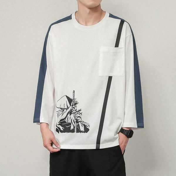 

men's hoodies & sweatshirts japanese cartoon pattern spring autumn casual men harajuku aesthetic streetwear, Black
