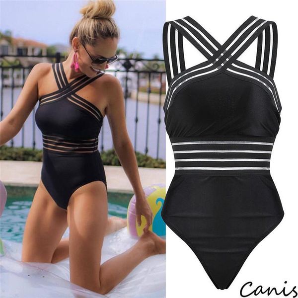 

one-piece suits bandage monokini women push up swimwear 2021 one piece swimsuit beachwear plus size