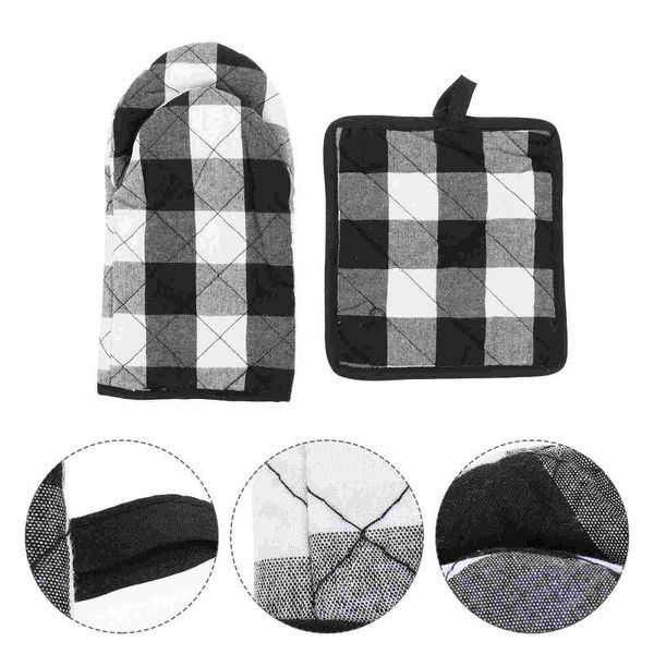 

oven mitts 1 set reusable baking daily anti-scald mittens protective pads